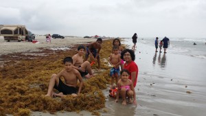 All the kiddos, squinting!