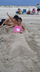 Emily the mermaid, and Jorgie