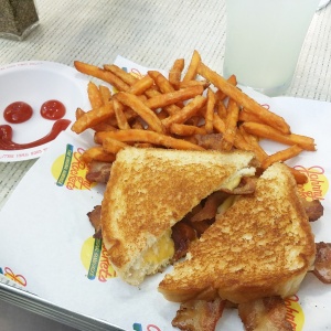 Grilled cheese and sweet potato fries!