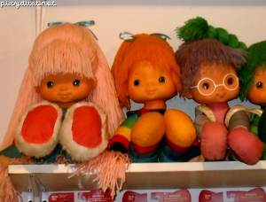 My In Progress Custom 18in. Moonglo Wearing Twink Slippers, 18in. Rainbow Brite & 18in. Shy Violet.