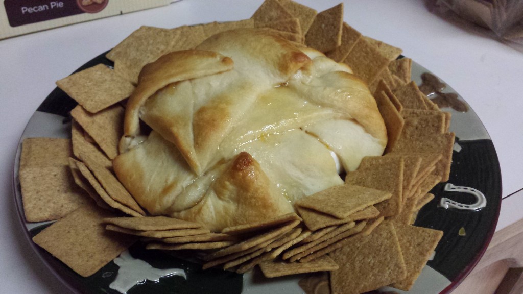 Crescent-wrapped Brie. Recipe coming soon!