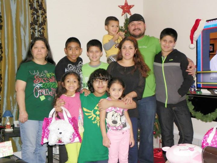 All 7 kiddos, us and Mom