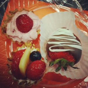 Tiny desserts at the Airport