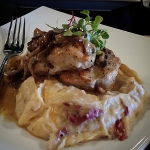 Chicken Marsala at House.Wine for lunch