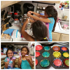 Making cupcakes, completely on their own!